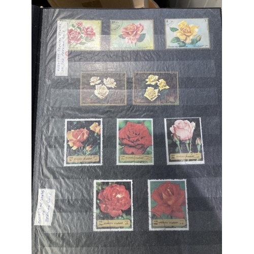 70 - STAMPS Mixed box of 10 stock books including thematics, lots of flowers etc