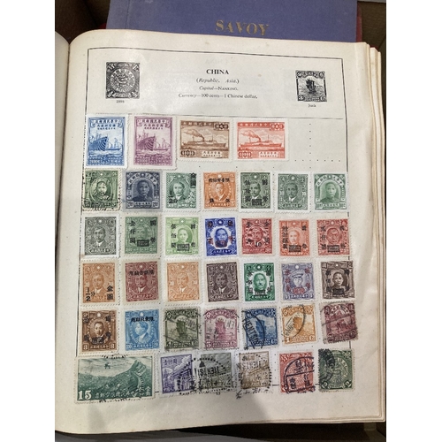 77 - STAMPS Two well filled old Strand albums plus further two albums with mainly Commonwealth, Genuine l... 