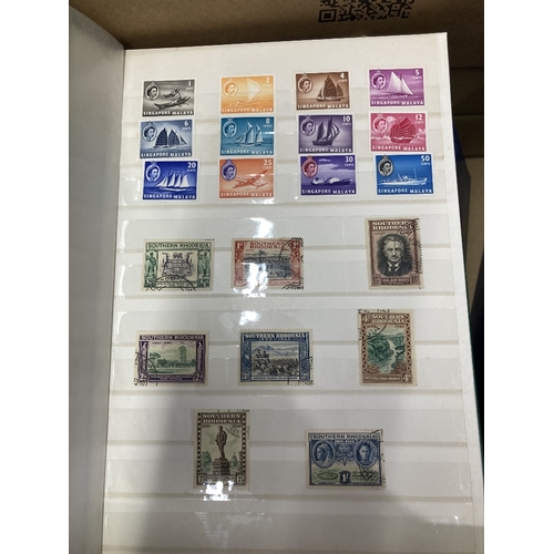 78 - STAMPS Thirteen stock books of Commonwealth and GB mint and used some better stamps and sets noted, ... 