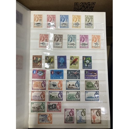 78 - STAMPS Thirteen stock books of Commonwealth and GB mint and used some better stamps and sets noted, ... 