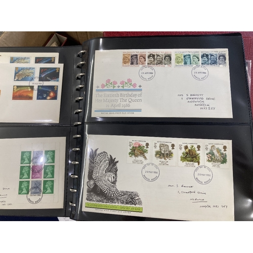 222 - STAMPS GREAT BRITAIN Box of First Day Covers plus a few stock books of mint QEII stamps