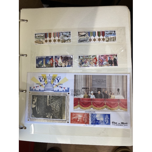 33 - STAMPS History of World War II in four albums including coin covers and stamps