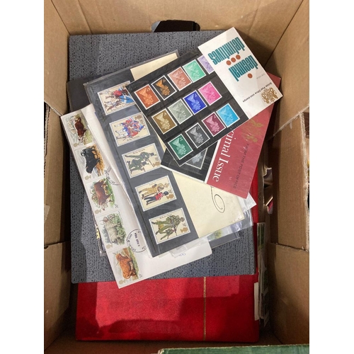 88 - STAMPS Mixed box with couple of stockbooks plus presentation packs, some China noted