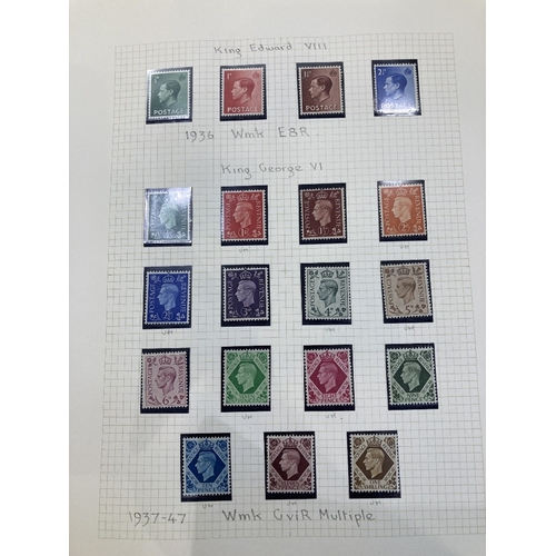 224 - STAMPS GREAT BRITAIN Mint and used collection in multiring album staring with good four margin Penny... 