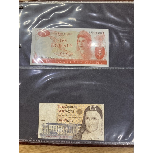 545 - WORLD, album with 200+ foreign bank notes, with USA, Canada, South Africa, Japanese, Germany etc. mi... 