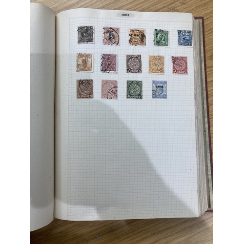 76 - STAMPS Small glory box of albums including World album, signed RAF covers, etc