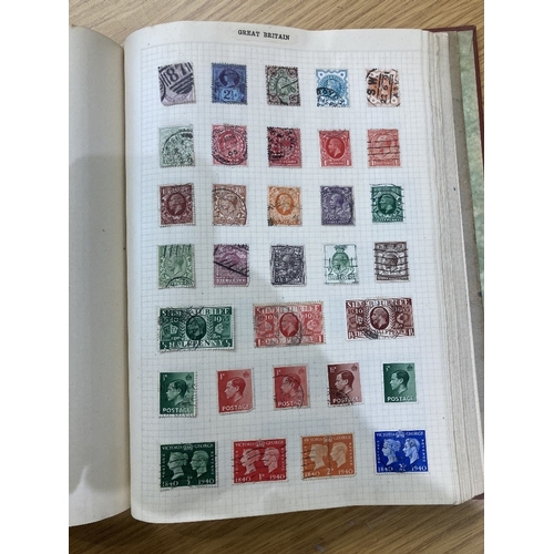 76 - STAMPS Small glory box of albums including World album, signed RAF covers, etc