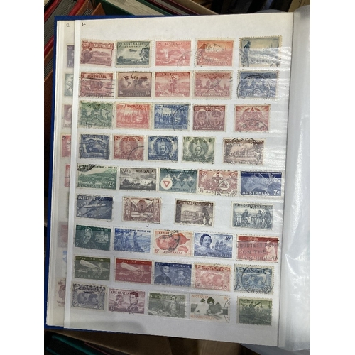 83 - STAMPS ALL WORLD accumulation in seventeen stock books