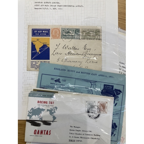 183 - STAMPS Commonwealth postal history and airmails EDVII to QEII, worth careful viewing