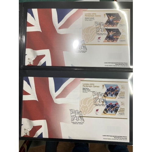 315 - STAMPS FIRST DAY COVERS 2012 Olympics, complete set of 63 Royal Mail FDCs, all with complete self-ad... 