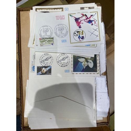 451 - STAMPS FRANCE 1980's and 90's first day covers in six boxes, some loose some mounted on special  pag... 