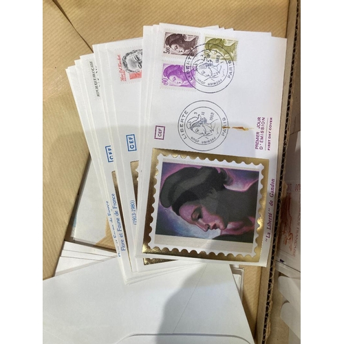 451 - STAMPS FRANCE 1980's and 90's first day covers in six boxes, some loose some mounted on special  pag... 