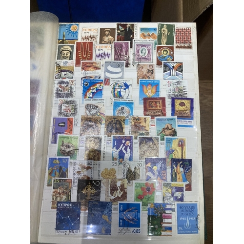 80 - STAMPS ALL WORLD accumulation in four stock books plus three cover albums, including some mint GB po... 