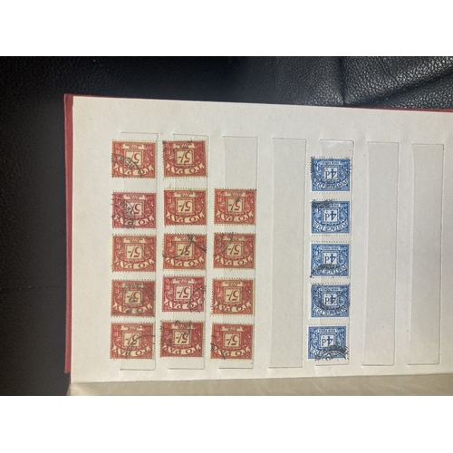 218 - STAMPS GREAT BRITAIN Small stockbook with used postage dues, unchecked for printings and watermarks