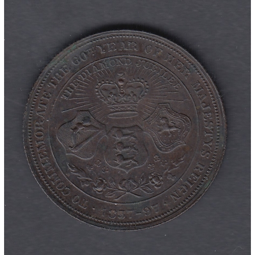 630 - COINS 1897 60th Anniversary copper medal great colour