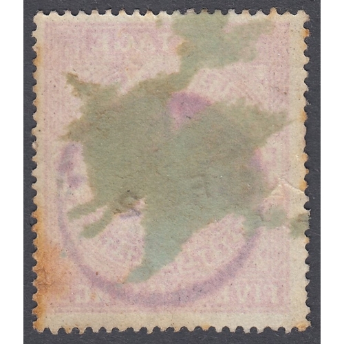 156 - EDVII 5/- used Guernsey CDS , slight foxing and paper adhesion to rear