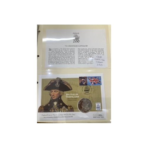 107 - COINS Album of Battle of Trafalgar coin covers 2005 (16)