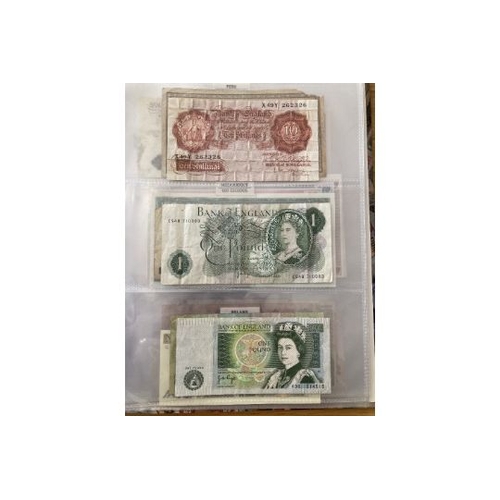 125 - BANK NOTES Album of mint and used bank notes including old UK notes