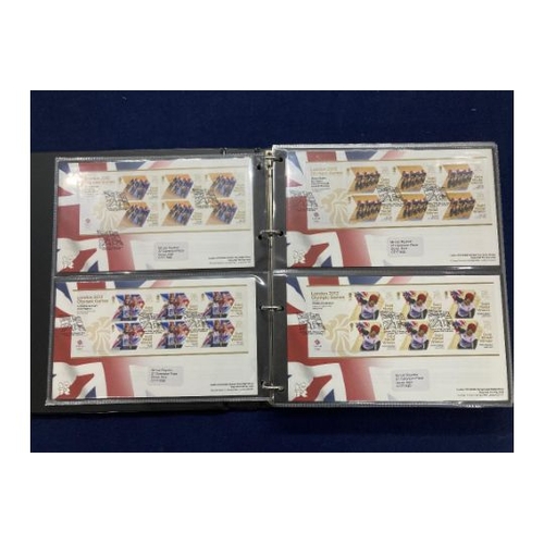 143 - STAMPS Album of 2012 Olympics and Paralympic First Day Covers appears complete