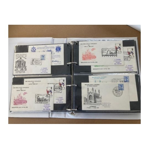 190 - STAMPS : GREAT BRITAIN : White ring binder with approx 100 GB event covers, various handstamps etc, ... 