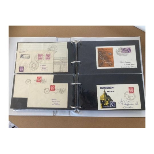 190 - STAMPS : GREAT BRITAIN : White ring binder with approx 100 GB event covers, various handstamps etc, ... 