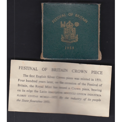 103 - 1951 Festival of Britain crown in Green box