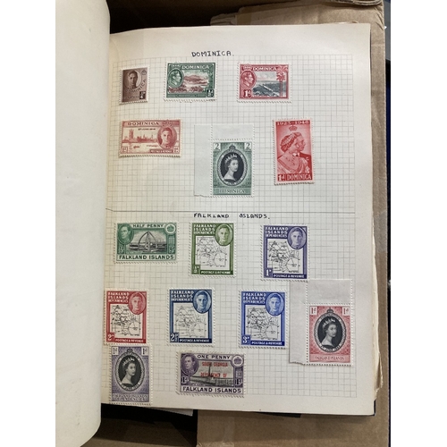 135 - Small accumulation of old stamp albums some better stamps noted