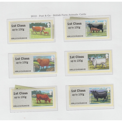 172 - 2012 Post and Go mint sets, Cattle, Sheep, pigs Face £31.35