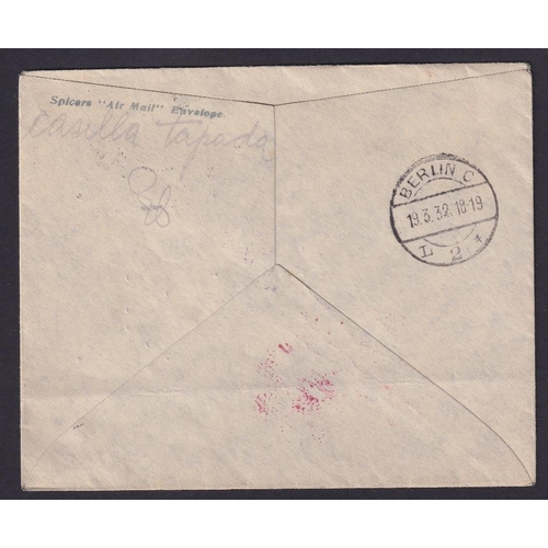 238 - STAMPS AIRMAIL GREAT BRITAIN, 1932 First South America Graf Zeppelin Flight (S 138 B). Envelope with... 