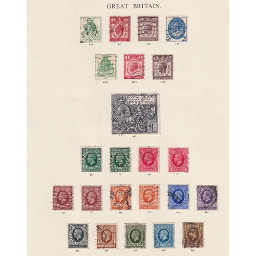 242 - STAMPS GREAT BRITAIN Used collection on Windsor album pages 1841 to 1951, good run of line engraved ... 