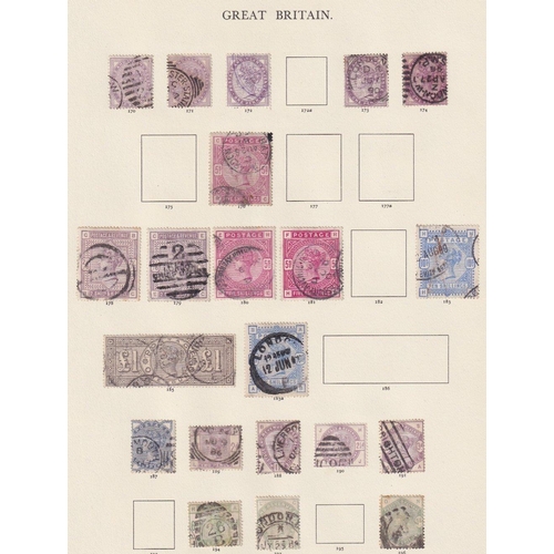 242 - STAMPS GREAT BRITAIN Used collection on Windsor album pages 1841 to 1951, good run of line engraved ... 