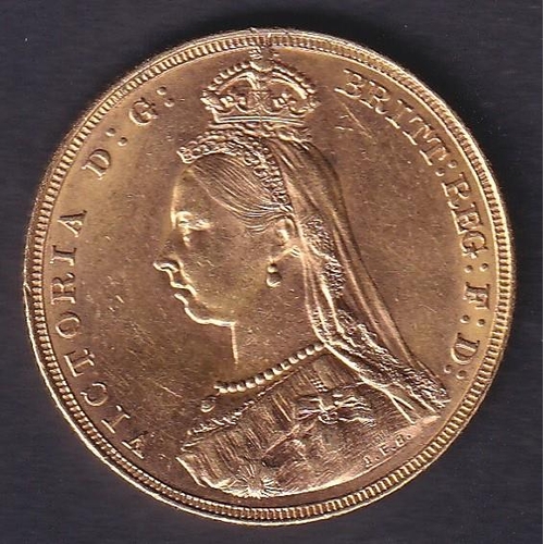 601 - COINS 1887 fine Victoria full Gold Sovereign Melbourne Mint