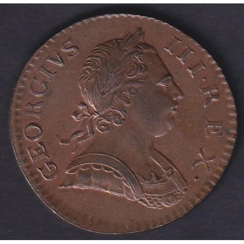 622 - COINS 1773 George III copper half penny good condition