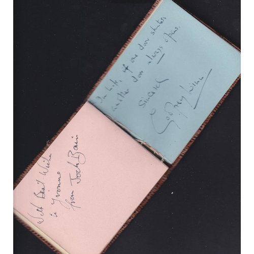 648 - Small autograph book with various old theatre stars etc from the 1940's period, Kathleen West, Leff ... 