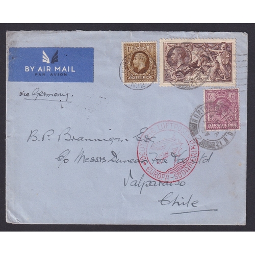 219 - STAMPS Album of early airmail covers including Catapult, Zeppelin, Lufhansa etc (32items)