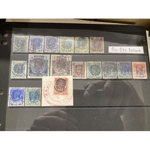 27 - STAMPS World mixed accumulation on stock cards and pages, useful material spotted Malaya $5, RSW set... 