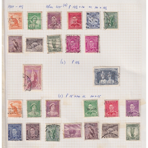 353 - STAMPS AUSTRALIA Mint and used collection in album with Roo's to 2/- etc, sparsely filled but the od... 