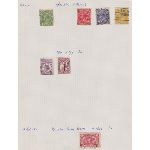 353 - STAMPS AUSTRALIA Mint and used collection in album with Roo's to 2/- etc, sparsely filled but the od... 