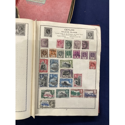 39 - STAMPS Three old World albums, both crammed full, both virtually unpicked so potential finds to be h... 