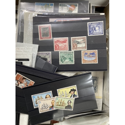 49 - STAMPS British Commonwealth box of mint and used all periods mainly on stock cards, better spotted i... 