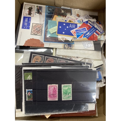 54 - STAMPS World accumulation on stock cards, plus some ephemera items such as receipts etc, a real mixe... 