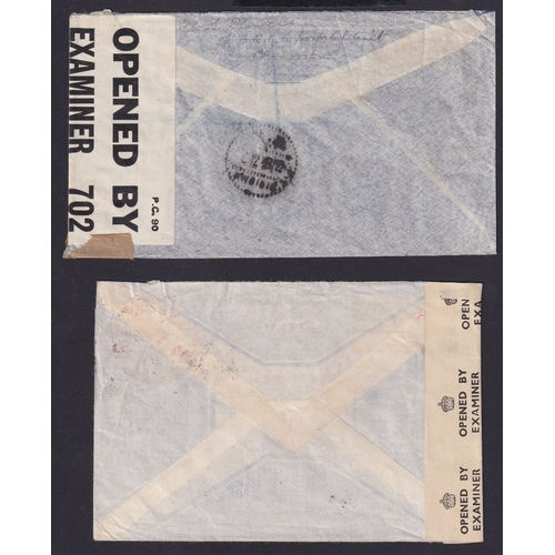 215 - STAMPS CHINA, two 1940s censored airmail covers addressed to England. One sent registered from Chang... 