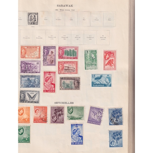 21 - STAMPS World used collection in Ideal Album, slightly messy album including British Commonwealth but... 