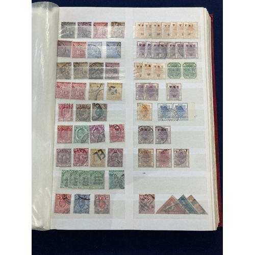 29 - STAMPS British Commonwealth in red stockbook little or no duplication mainly QV to GV (100's)