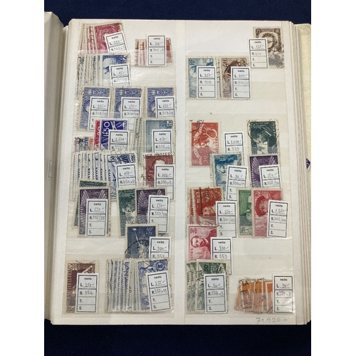 41 - STAMPS Europe mainly used accumulation in stock book, including better early Denmark airmails to 1kr... 