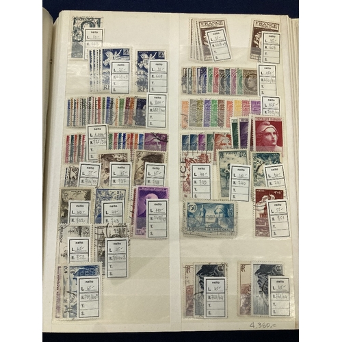 41 - STAMPS Europe mainly used accumulation in stock book, including better early Denmark airmails to 1kr... 