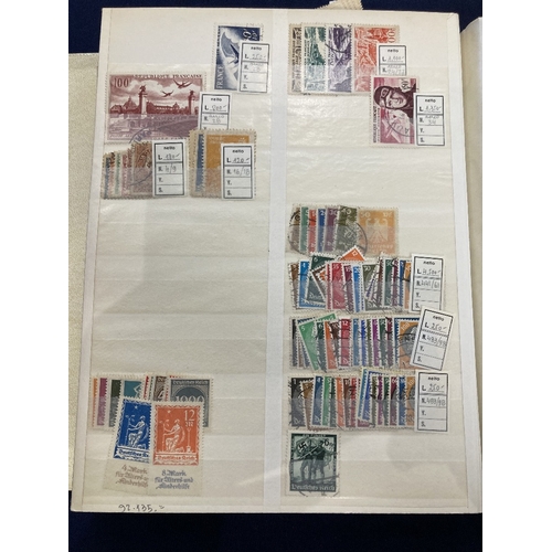 41 - STAMPS Europe mainly used accumulation in stock book, including better early Denmark airmails to 1kr... 