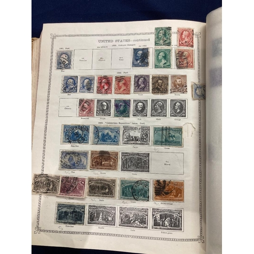 64 - STAMPS Pair of Foreign Ideal Albums up to 1930's, reasonable condition with scattered stamps, includ... 