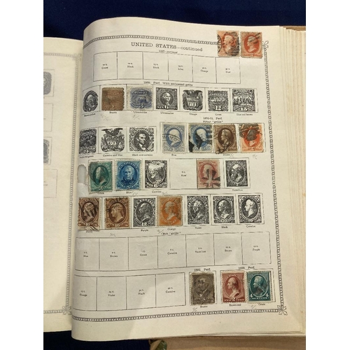 64 - STAMPS Pair of Foreign Ideal Albums up to 1930's, reasonable condition with scattered stamps, includ... 