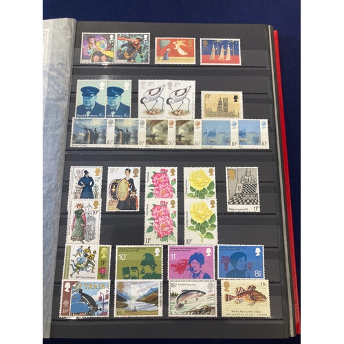 136 - STAMPS FOR CHARITY Mint GB stamps in stock book both decimal and pre-decimal issues being sold on be... 